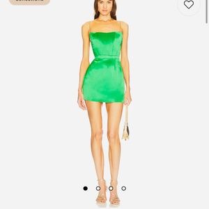 Retrofete EASTON DRESS IN NATURAL GREEN